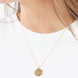 Gorjana Sunset Coin Necklace NWT Gold Plated
